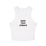 Crowned Back Ribbed Racer Tank