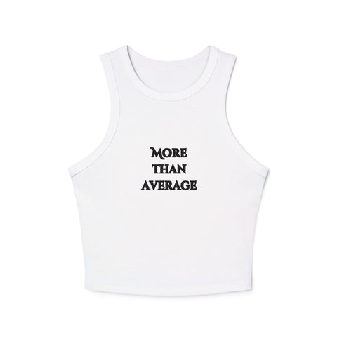 Crowned Back Ribbed Racer Tank